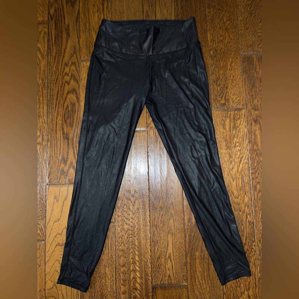 Fake black, leather leggings